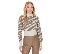 TRENDYOL Damen Rollkragenpullover mit Tiermuster Sweatshirt (1er Pack)