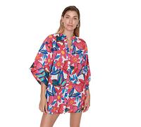 Trendyol Damen Shirt Regular Fit Woven Mini-Hemdkleid, Normale Passform, gewebtes Kleid, Mehrfarbig, 40