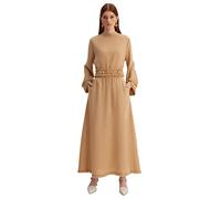 Trendyol Damen Skirt-Beige-Maxi Baby Rock, 62