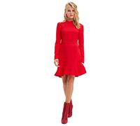 TRENDYOL Damen Sort blonde detaljeret svingcykelkjole Dress, Rot, 38 EU