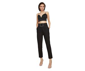 TRENDYOL Damen Stone Domed Trousers. Pants, Schwarz, 42 EU