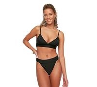 TRENDYOL Damen Strukturierter Bikini. Bikini Bottoms Contemporary, Schwarz, 42