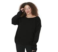 TRENDYOL Damen Tbbaw23an00021/Siyah Sweatshirt, Schwarz, XXL Größen
