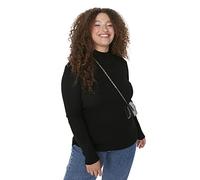 TRENDYOL Damen Tbbaw23an00022/Siyah Sweatshirt, Schwarz, 3XL Größen