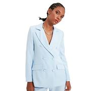 TRENDYOL Damen Trendyol Button Detaillierte Jacke Blazer Jacket Outdoor Blue Button Detailed Blazer Jacket