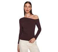 TRENDYOL Damen Trendyol Damen Gerade Lange Ärmel Schlank die Bluse Blouse (1er Pack)