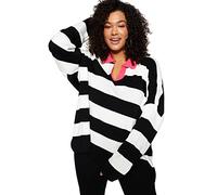 TRENDYOL Damen Trendyol Damen Gestreift Lange Ärmel Entspannt Sweater in Plus Size Sweater (1er Pack)