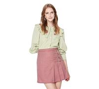 TRENDYOL Damen Trendyol Damen Mini A-linie Skater Webstoff Rock Skirt, Altrosa, 40 EU