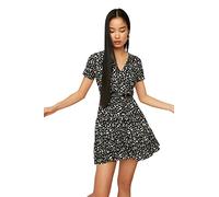 TRENDYOL Damen Trendyol Damen Mini Skater Regular Fit Strickkleid Kleid Casual, Schwarz, XL