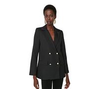 TRENDYOL Damen Trendyol Damen Regular Bikerjacken Plain Webstoff Blazer Coat, Schwarz, 40 EU
