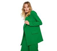 TRENDYOL Damen Trendyol Damen Regular Zweireihig Plain Webstoff Blazer Coat, Grün, 36 EU