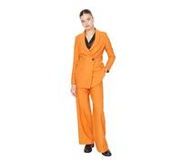 TRENDYOL Damen Trendyol Dames Regular dubbele rij effen geweven blazer Coat, Orange, 36 EU