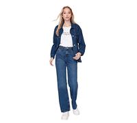 TRENDYOL Damen Trendyol Herren Hoher Bund Weites Bein der 90er Jeans, Blau, 38 EU