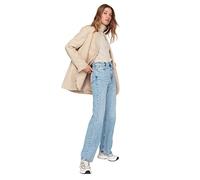 TRENDYOL Damen Trendyol Herren Hoher Bund Weites Bein der 90er Jeans, Blau, 42 EU