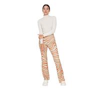 TRENDYOL Damen Trendyol Herren Mittlerer Bund Flared Hose Pants, Mehrfarbig, M EU