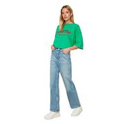 TRENDYOL Damen Trendyol -Hohe Taille 90er Jahre Breite Beinjeans Jeans Palazzo, Blau, 40