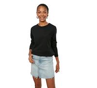 Trendyol Damen Trendyol Langarm Bike Collar Basic Gestrickt T-shirt T Shirt, Schwarz, M EU