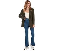 TRENDYOL Damen Trendyol Men's High Waisted Flared Jeans, Blau, 36 EU