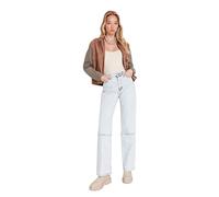 TRENDYOL Damen Trendyol Men's High Waisted Wide Leg 90s Jeans, Hellblau, 40 EU