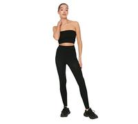 TRENDYOL Damen Trendyol Nahtlose Spitze Sportstöße / Yoga Pants, Schwarz, L EU