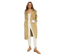 TRENDYOL Damen Trendyol Offener -Gewölbter Knopfverschluss Wasserabweisender Langer Trenchcoat Trench Coat, Khaki, 38 EU