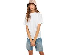 Trendyol Damen Trendyol steile Kragen grundlegend gestricktes T-Shirt T-Shirt, White, XL