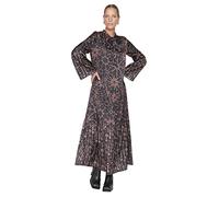 TRENDYOL Damen Trendyol Woman Design Midi Shift Rundhalsausschnitt Gestrickt Kleid Kleid Rundhalsausschnitt Standard Schwarz Kleid, Schwarz, 40