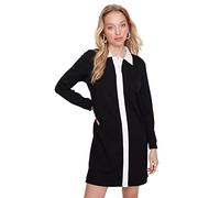 TRENDYOL Damen Trendyol Woman Loungewear Mini Jersey Dress Hood Knit Dress Kleid, Rot, 34 EU