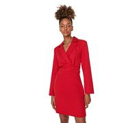 TRENDYOL Damen Trendyol Woman Mini Bodycon Karrée-ausschnitt Webstoff Kleid, Rot, 42 EU