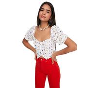 TRENDYOL Damen Trendyol Woman Young Regular Standard Carmen Collar Woven Blouse Hemd, Ecru, 34 EU