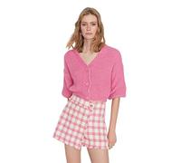 TRENDYOL Damen Trendyol Women's Regular Fit V-neck Knitwear Cardigan Pullover, Rosa, M EU