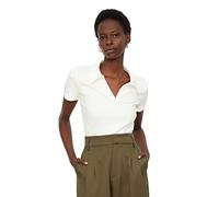 Trendyol Damen V-neck Crop Gestrickte Bluse Blouse, Weiß, M EU