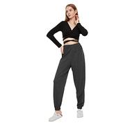 TRENDYOL Damen Wear the Tyre Scarf. Looking Harem Trousers Pants, Anthracite, XXS EU