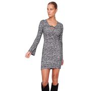 Trendyol Damen Woman Mini A-line Crew Neck Knit Dress Kleid, Schwarz, M