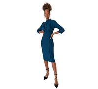 TRENDYOL Damen Woman Mini Bodycon Asymmetrischer Kragen Gestrickt Größen Kleid, Öl, 38