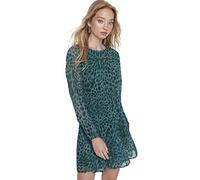 Trendyol Damen Woman Mini Skater V-Neck Knit Dress Kleid, Red, 38