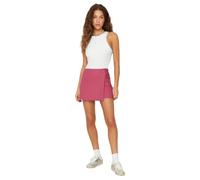 Trendyol Damen Women Basic High Waist Skinny Fit Skort Shorts Pants, Purple,