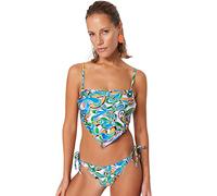 TRENDYOL Damen Women Regular Fit Bustier Woven Bikini Top Baby Badebekleidung, Flieder, 42
