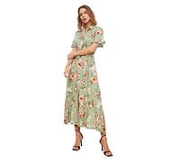 Trendyol Damen Women Shirt Woven Dress Midi-Hemdkleid, Regular Fit, gewebtes Kleid, Very Colorful, 38
