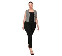 Trendyol Damenhose, hohe Taille, schmale Passform, Übergröße, Schwarz, 3XL