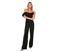 Trendyol Einfarbiger gewebter Damen-Overall, Schwarz, 38