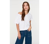 Trendyol Femmes Col bateau Bras bas T-shirt S