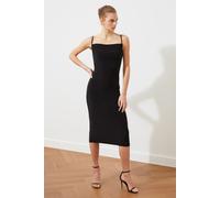 Trendyol Femmes Col Col Corps conique Midi Robe S