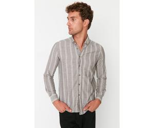 Trendyol Garçon Col boutonné Bras standard basique Chemise XL