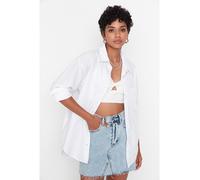 TRENDYOL Damen Trendyol Friendship Shirt, Weiß, 38 EU