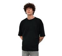 Trendyol Herren Basic Oversize Standard Crew Neck Woven T-Shirt Hemd, Schwarz, Large