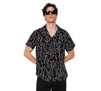 Trendyol Herren Regular Fit Collar Woven Shirt Herrenhemd, Normale Passform, Basic-Hemdkragen, gewebtes Hemd, Schwarz, XL