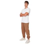 TRENDYOL Herren Trendyol Herren Mittlerer Bund Loose Fit Hose Pants Normal Waist Woven Loose Fit Camel Pants, Camel, 46
