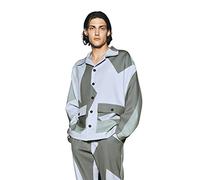 TRENDYOL Herren Trendyol Herren Regular Basic Geometric Pattern Webstoff Jacke Coat, Mehrfarbig, XS EU