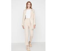 TRENDYOL Damen High Waist Cigarette Pants Pants Pants Täglich, Beige, 42